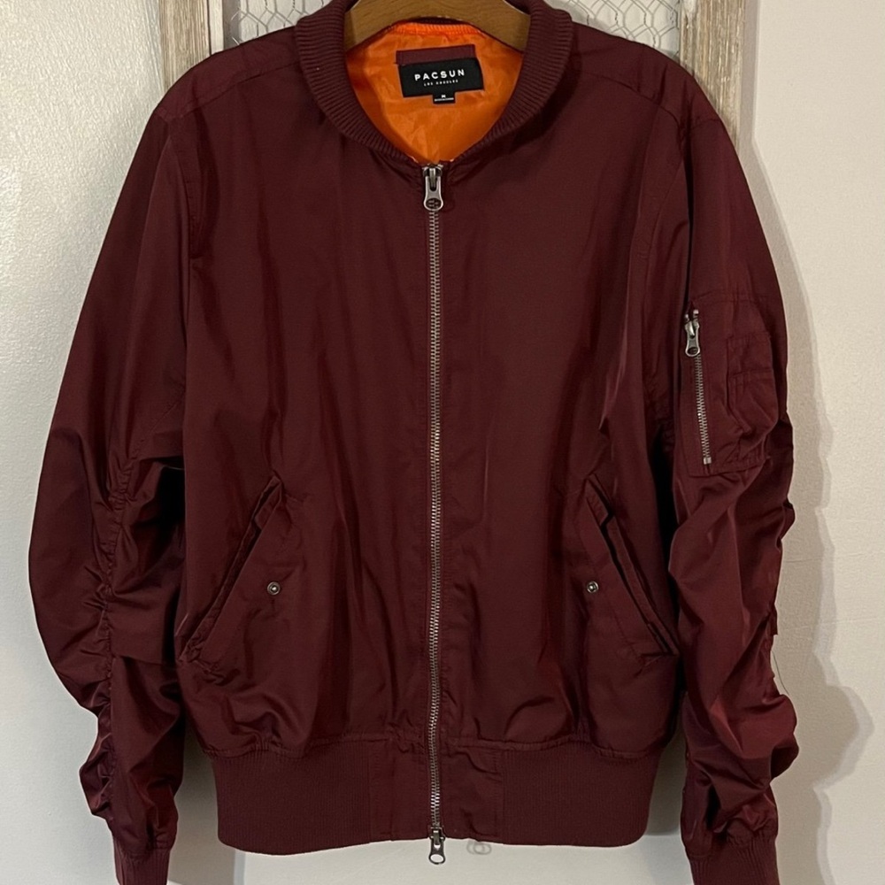 PacSun Women’s Deep Red Bomber Jacket